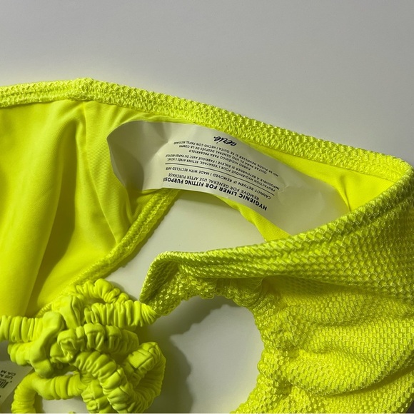 Aerie • NWT Neon Lemon Vibrant Yellow Bikini Bottoms Scrunch Tie - Picture 6 of 6